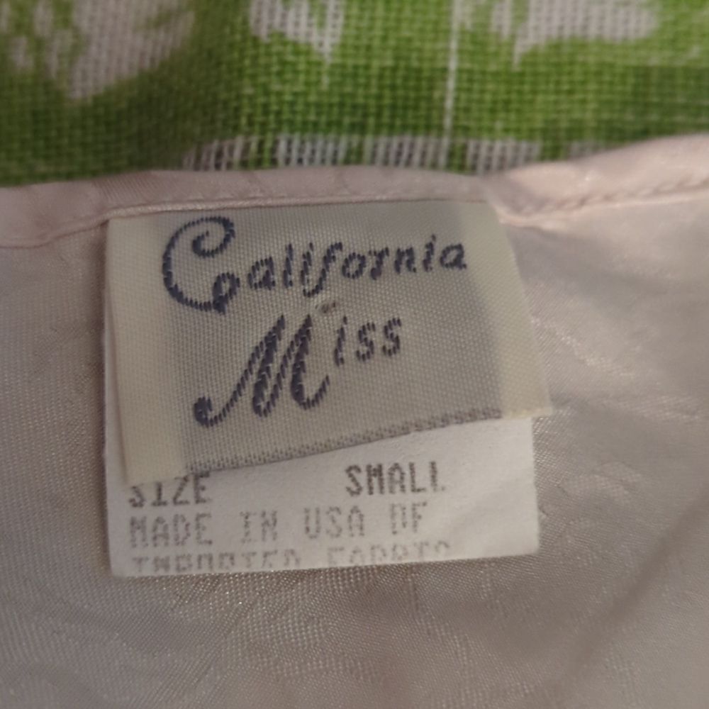 Vintage California Miss cream floral‎ print chemise nightgown lingerie - Picture 6 of 7